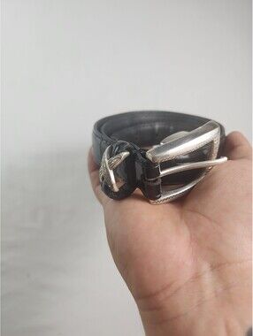 Amiee Lynn Black Thin Belt Size M Women's